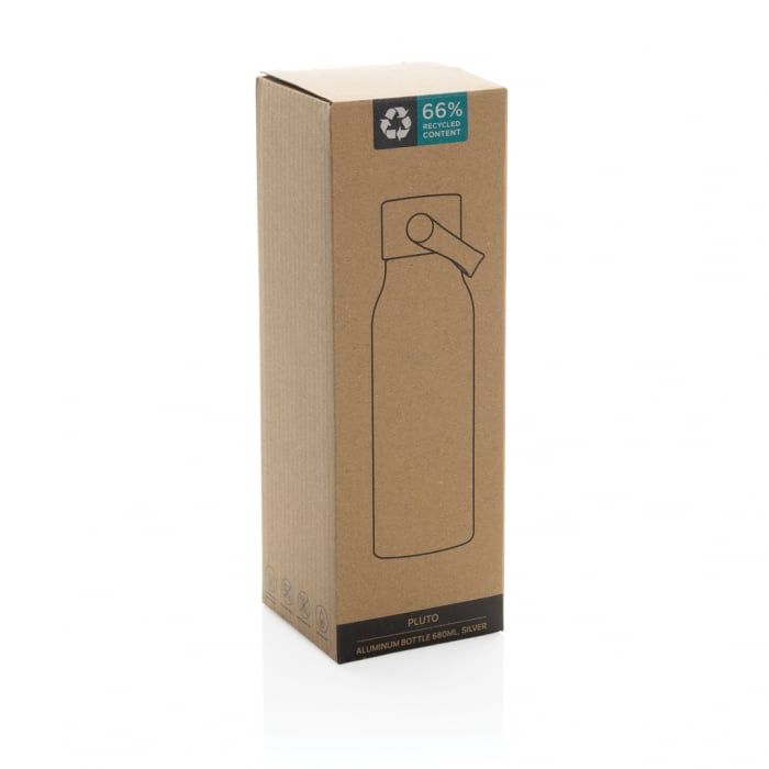 Sticla Pluto aluminiu reciclat 680 ml antiscurgere, maner tip curea [10]