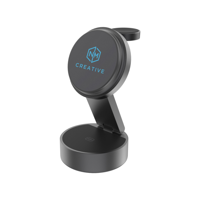 Incarcator wireless Quantum RCS 3-in-1 25W, pliabil, pentru telefon, AirPods si smartwatch [13]