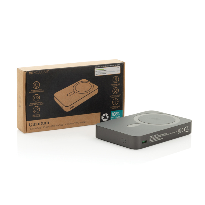 Power bank magnetic 10.000mAh 25W wireless si 30W USB-C RCS, Quantum [4]