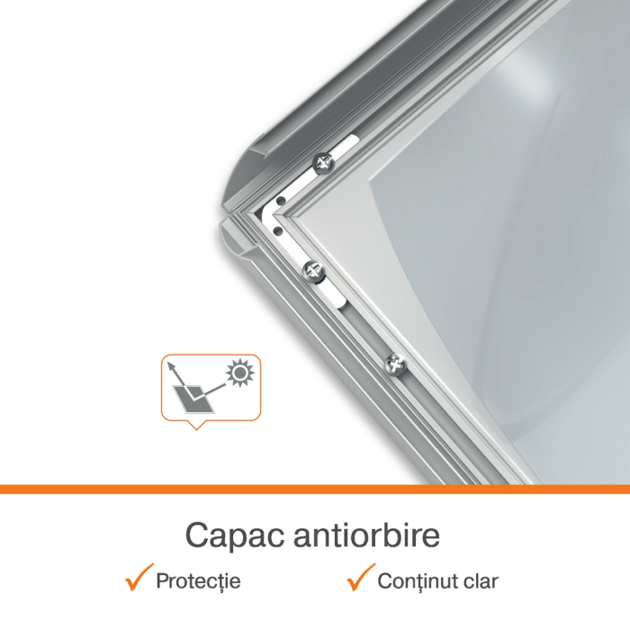 Rama pentru perete NOBO, aluminiu, cu click, A3, gri [7]