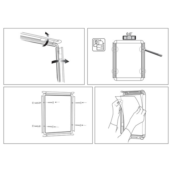 Rama pentru perete NOBO, aluminiu, cu clip, A0 [4]