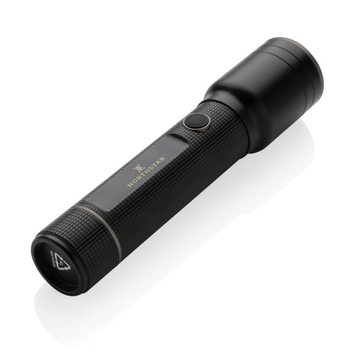 Lanterna heavy duty aluminiu reciclat RCS – 1500 lumeni, raza 800 m, USB-C, powerbank [13]