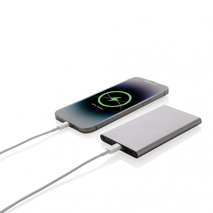 Powerbank 4.000 mAh din aluminiu si plastic reciclat RCS, incarcare rapida 10W [3]