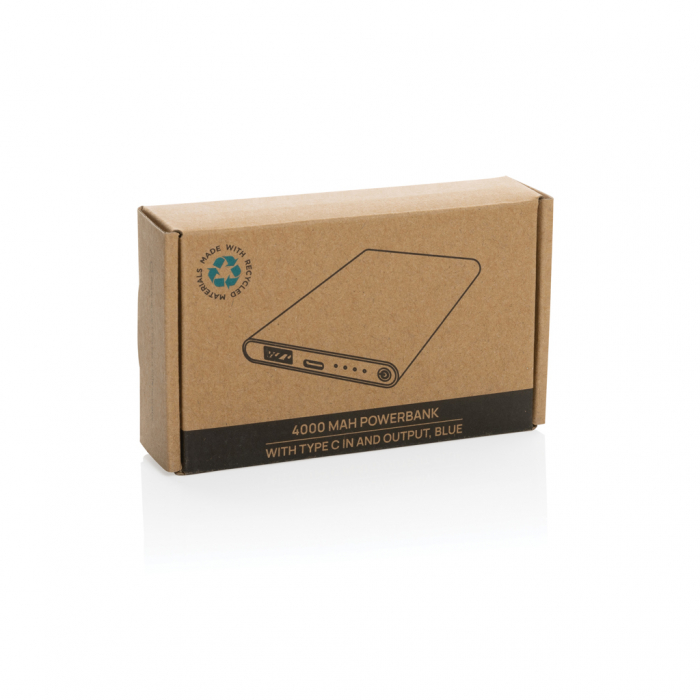 Powerbank 4.000 mAh din aluminiu si plastic reciclat RCS, incarcare rapida 10W [10]