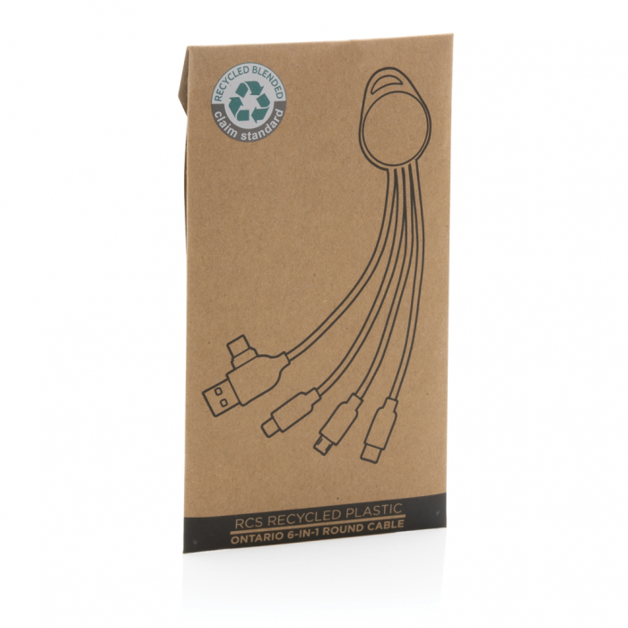 Cablu Ontario 6-in-1 rotund RCS reciclat – 20 cm eco [10]