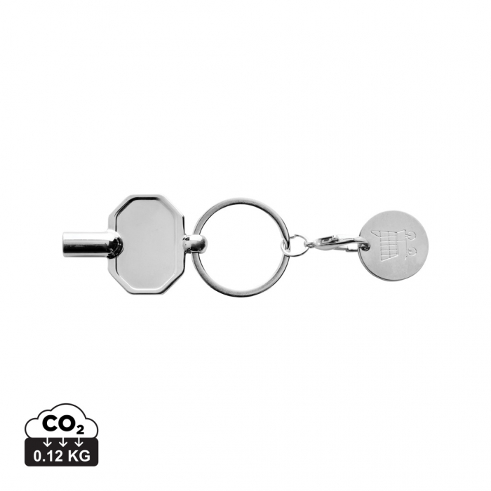 Breloc cheie calorifer din zinc reciclat RCS cu jeton carucior – eco si multifunctional [1]