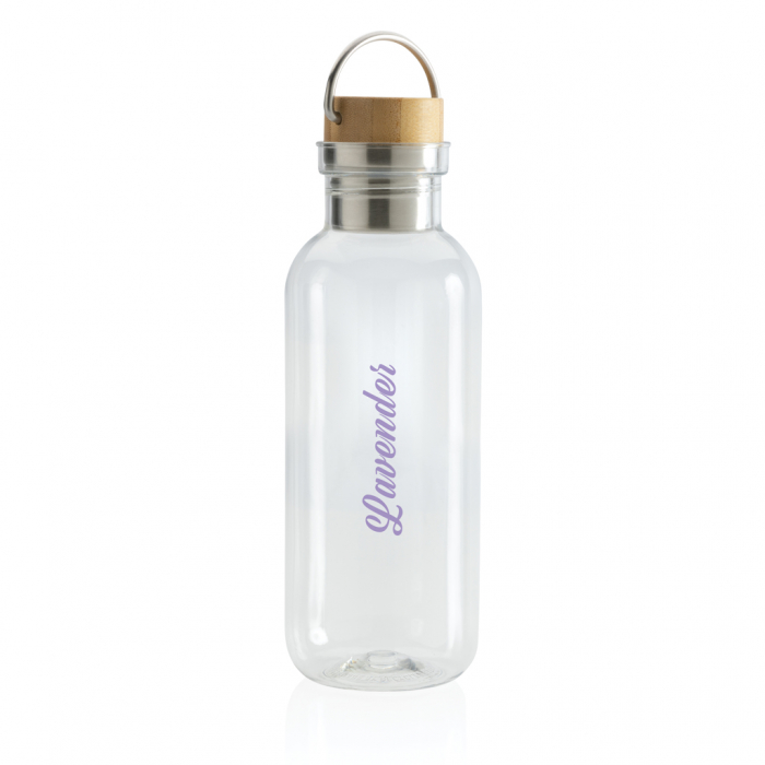 Sticla RPET reciclat RCS 680 ml cu capac bambus si maner [7]