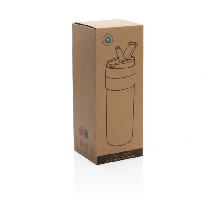 Pahar termos inox reciclat RCS 670 ml cu capac dual [15]
