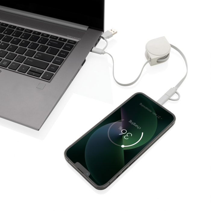 Cablu 6-in-1 retractabil RCS reciclat – incarcare rapida [5]