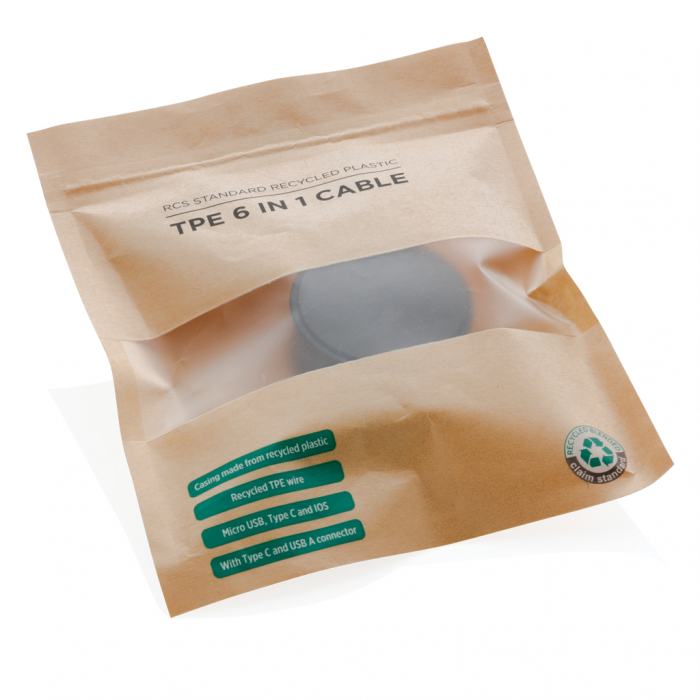 Cablu 6-in-1 retractabil RCS reciclat – incarcare rapida [3]