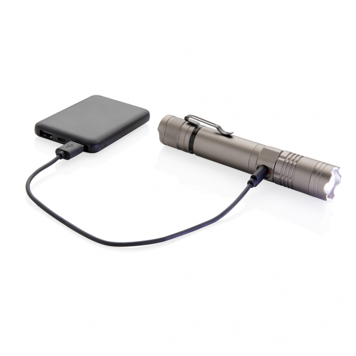 Lanterna reincarcabila 3W din aluminiu – 130 lumeni, raza 200 m, IPX4 [4]