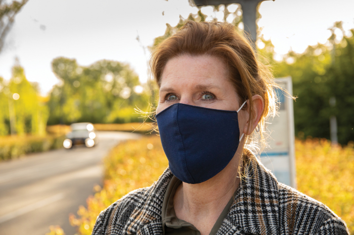 Masca faciala din bumbac reutilizabila, 2 straturi, lavabila la 60°C [10]