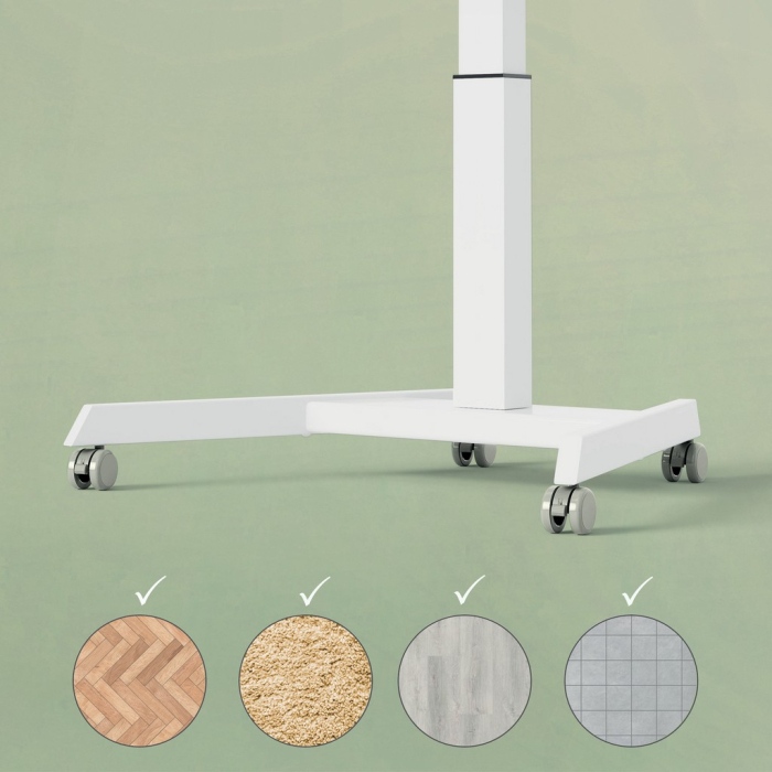Roți pivotante pentru Biroul ergonomic Leitz Ergo Electric, set 4, blocabile, 360° [4]