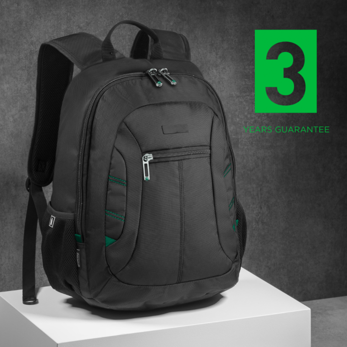 Rucsac laptop 15" Colorissimo City, negru/verde [1]