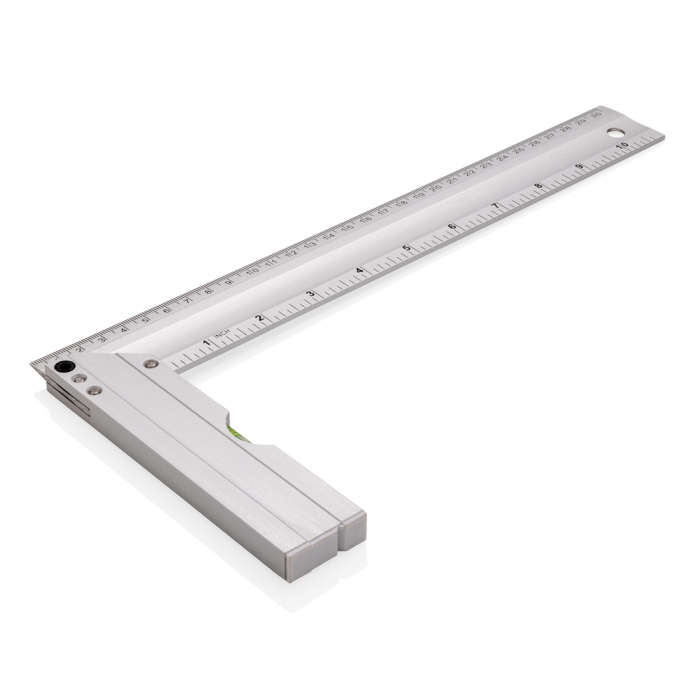 Rigla patrata aluminiu 30 cm/10 inch cu boloboc integrat [3]
