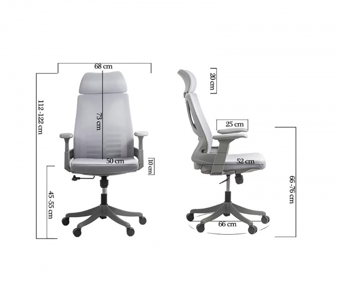 Scaun de birou ergonomic din mesh, cu tetiera si suport lombar [7]