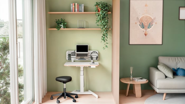 Scaun ergonomic Leitz Ergo cu roți, șezut tip șa, spumă DDF, reglabil 46–59 cm [12]