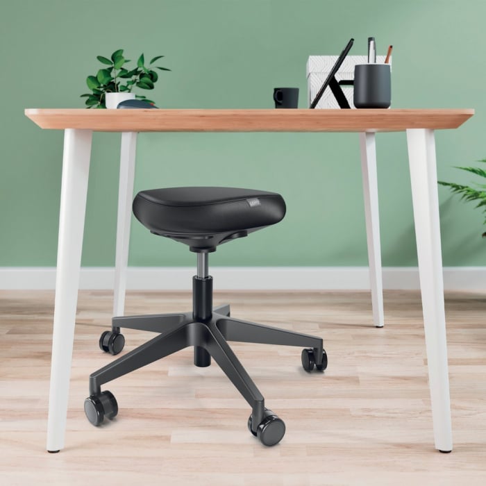 Scaun ergonomic Leitz Ergo cu roți, șezut tip șa, spumă DDF, reglabil 46–59 cm [2]