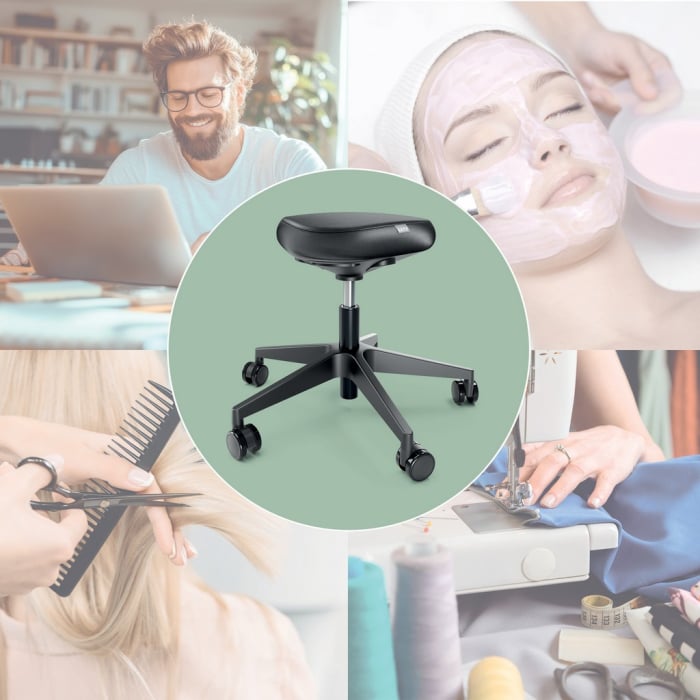 Scaun ergonomic Leitz Ergo cu roți, șezut tip șa, spumă DDF, reglabil 46–59 cm [9]