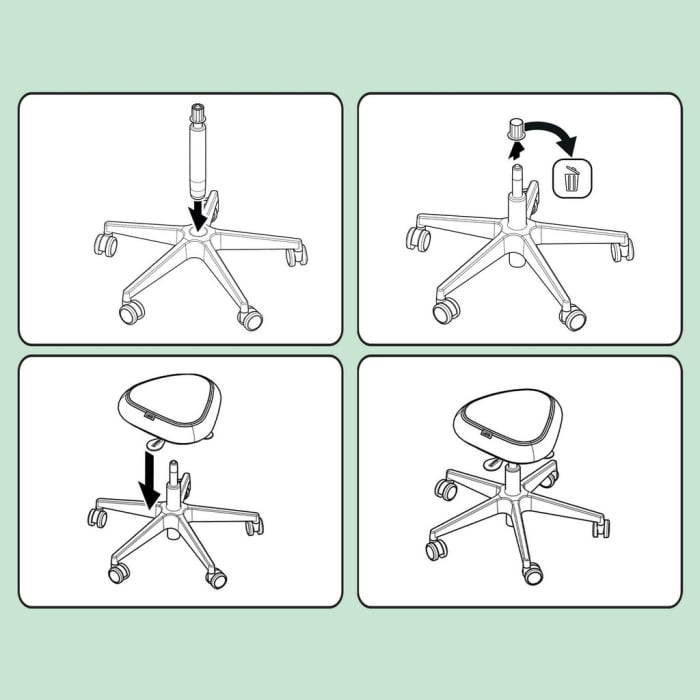 Scaun ergonomic Leitz Ergo cu roți, șezut tip șa, DSM 360°, spumă DDF Dual Density [5]