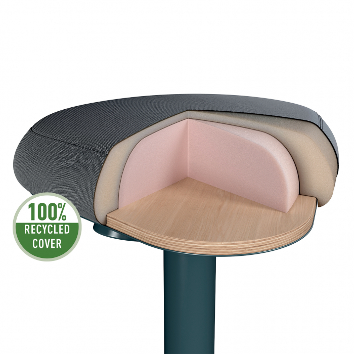 Scaun Ergonomic Leitz Ergo – Pozitie Sezut/In Picioare, Inaltime Reglabila, Gri-Pastel si Gri-Carbune [13]