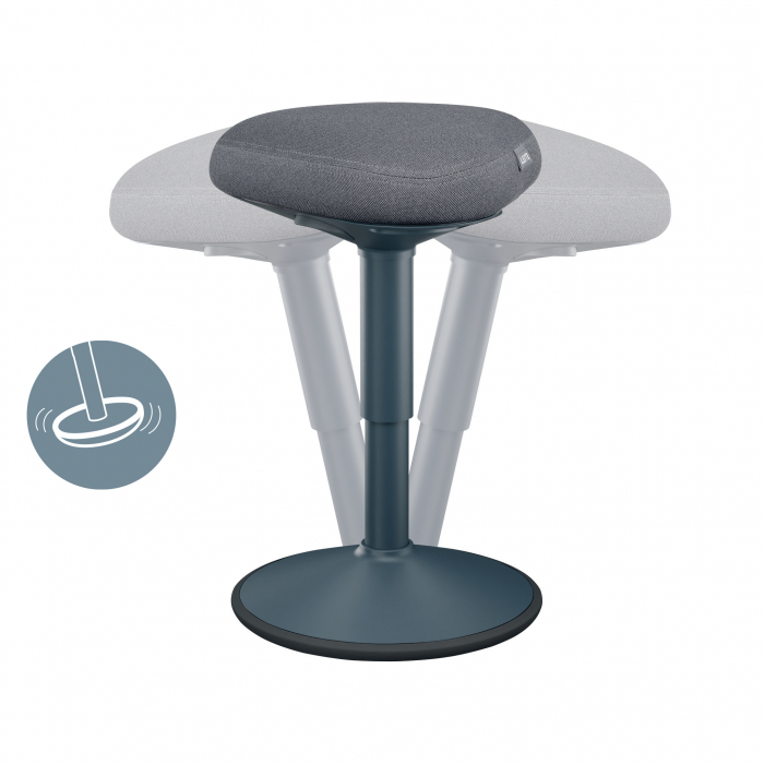Scaun Ergonomic Leitz Ergo – Pozitie Sezut/In Picioare, Inaltime Reglabila, Gri-Pastel si Gri-Carbune [17]