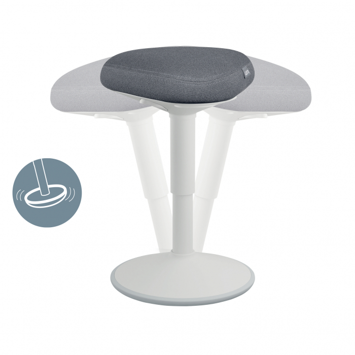 Scaun Ergonomic Leitz Ergo – Pozitie Sezut/In Picioare, Inaltime Reglabila, Gri-Pastel si Gri-Carbune [6]