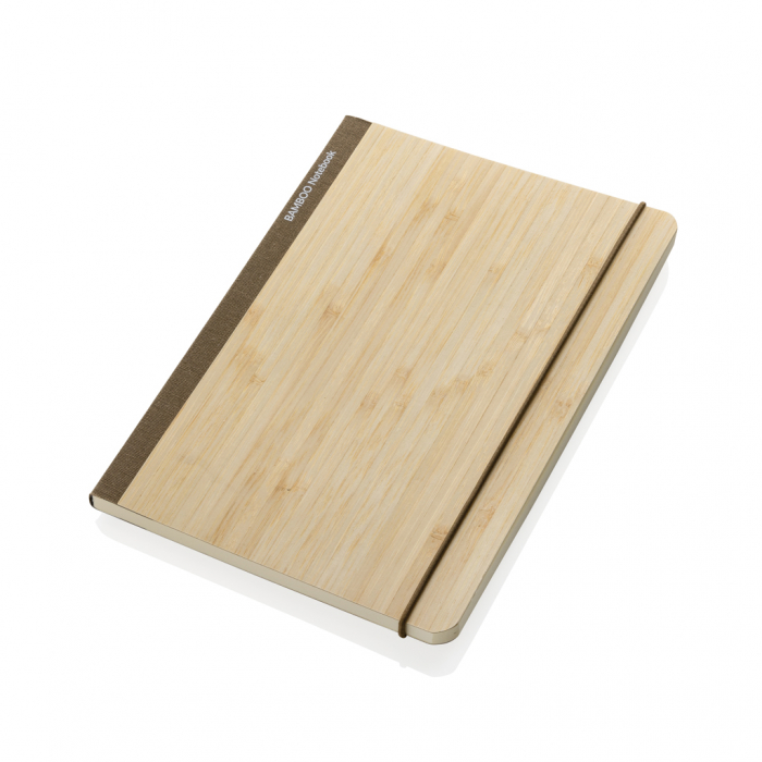 Agenda A5 Scribe din bambus FSC® – 160 pagini dictando crem, eco-friendly [3]