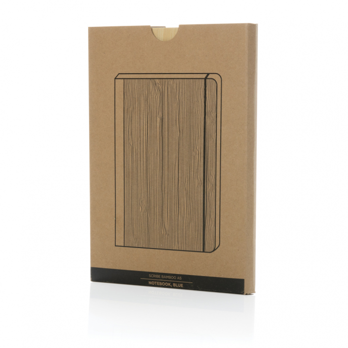 Agenda A5 Scribe din bambus FSC® – 160 pagini dictando crem, eco-friendly [9]