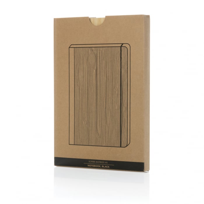 Agenda A5 Scribe din bambus FSC® – 160 pagini dictando crem, eco-friendly [9]