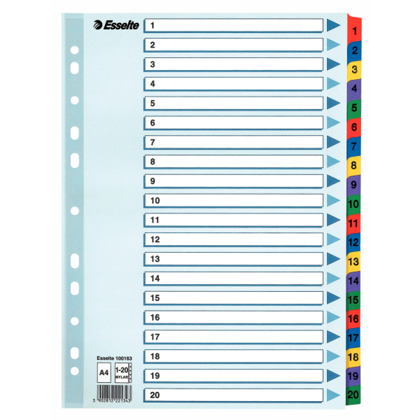 Separatoare Esselte Mylar 1-20 [6]