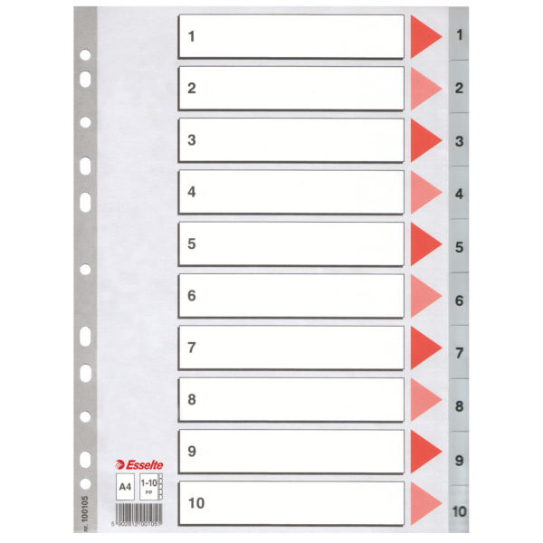 Separatoare Esselte plastic 1-10 [3]