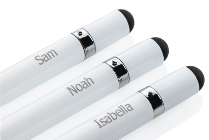 Pix minimalist metalic cu stylus si cerneala albastra [5]
