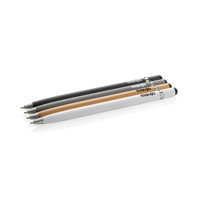 Pix minimalist metalic cu stylus si cerneala albastra [4]