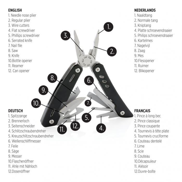 Multitool Solid din aluminiu si inox cu 12 functii rezistente [3]