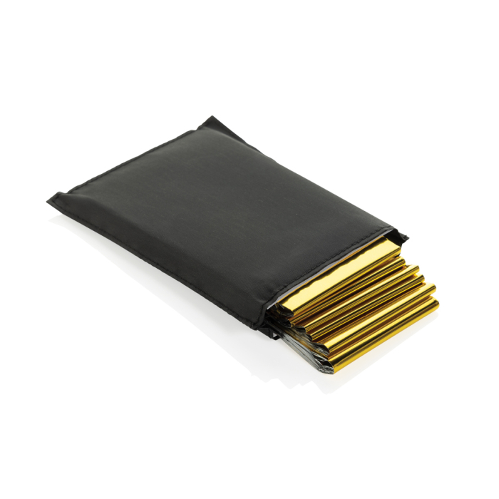 Folie de supravietuire reutilizabila Solra, Mylar PET, husa RPET reciclata RCS, impermeabila [2]