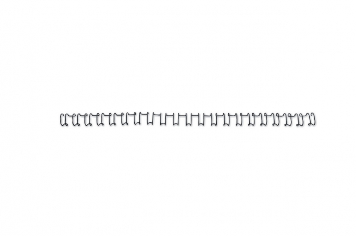 Spira legare documente GBC, metalica, A4, 10 mm, 85 coli, 21 inele, 100 buc/set, negru [1]