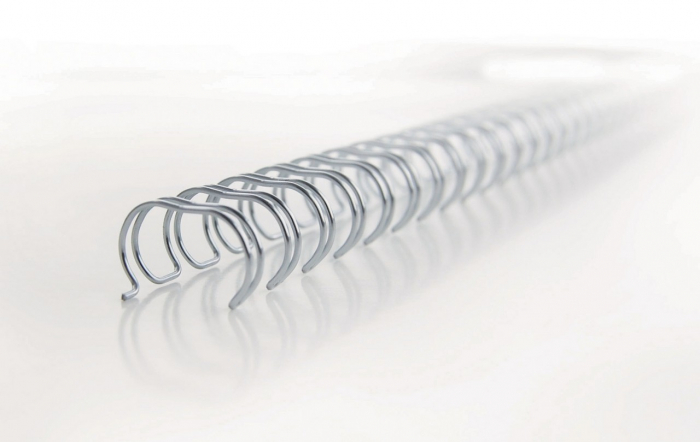 Spira legare documente GBC, metalica, A4, 11 mm, 100 coli, 34 inele, 100 buc/set, argintiu [4]