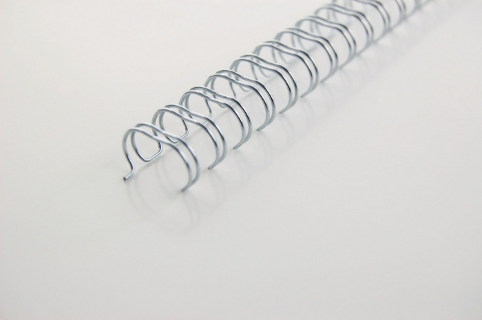 Spira legare documente GBC, metalica, A4, 11 mm, 100 coli, 34 inele, 100 buc/set, argintiu [3]