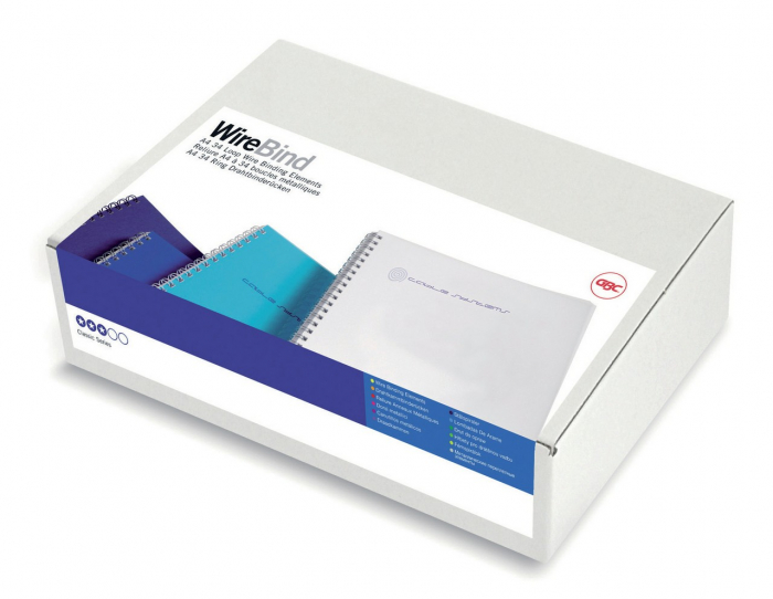 Spira legare documente GBC, metalica, A4, 12.5 mm, 115 coli, 34 inele, 100 buc/set, argintiu [1]