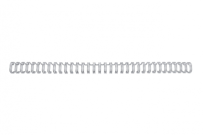 Spira legare documente GBC, metalica, A4, 12.5 mm, 115 coli, 34 inele, 100 buc/set, argintiu [2]