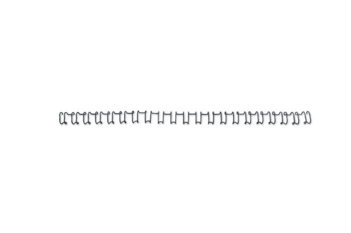 Spira legare documente GBC, metalica, A4, 12 mm, 100 coli, 21 inele, 100 buc/set, negru [2]
