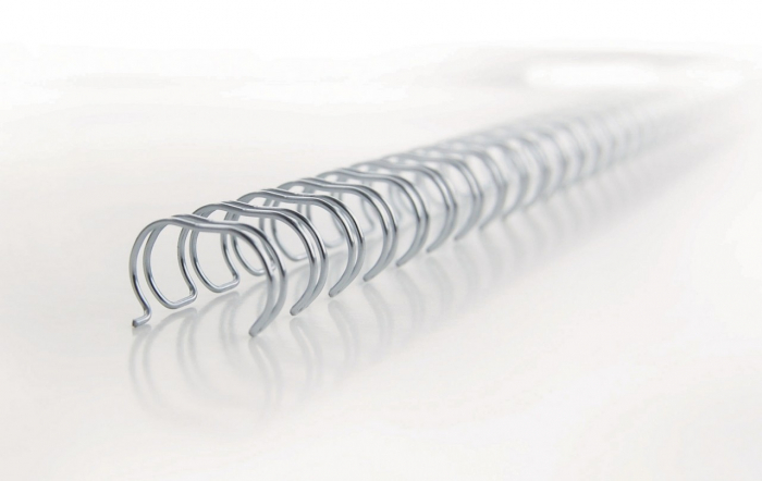 Spira legare documente GBC, metalica, A4, 5 mm, 35 coli, 34 inele, 100 buc/set, argintiu [1]