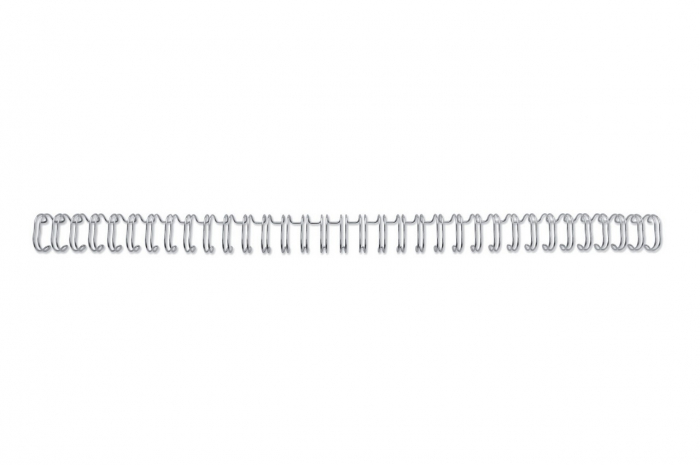 Spira legare documente GBC, metalica, A4, 6 mm, 55 coli, 34 inele, 100 buc/set, argintiu [1]
