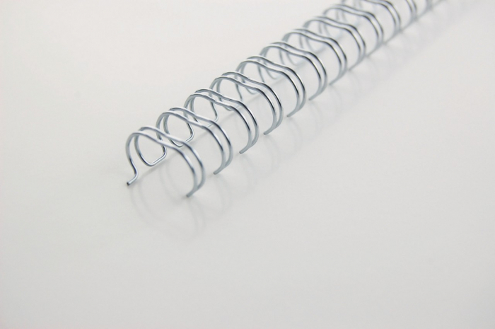 Spira legare documente GBC, metalica, A4, 6 mm, 55 coli, 34 inele, 100 buc/set, argintiu [3]