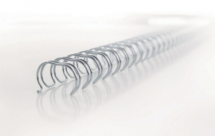 Spira legare documente GBC, metalica, A4, 6 mm, 55 coli, 34 inele, 100 buc/set, argintiu [4]