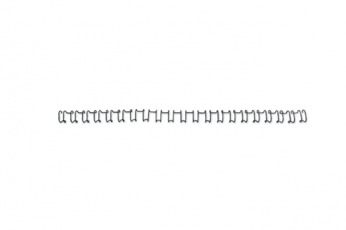 Spira legare documente GBC, metalica, A4, 8 mm, 70 coli, 21 inele, 100 buc/set, negru [2]