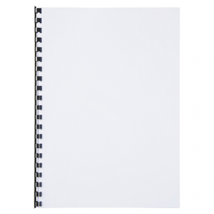Spira legare documente GBC, plastic, A4, 21 inele, 10 mm, 65 coli, 100 buc/set, negru [1]