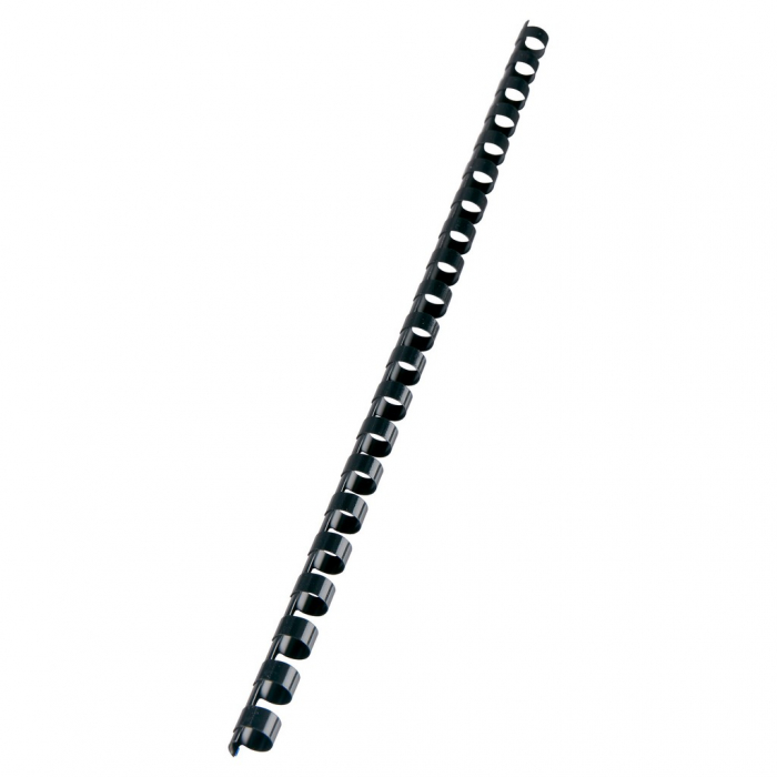 Spira legare documente GBC, plastic, A4, 21 inele, 10 mm, 65 coli, 100 buc/set, negru [2]