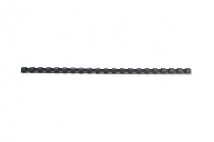 Spira legare documente GBC, plastic, A4, 21 inele, 12 mm, 95 coli, 100 buc/set, negru [3]